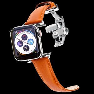 Longvadon Men’s Leather Apple Watch Band